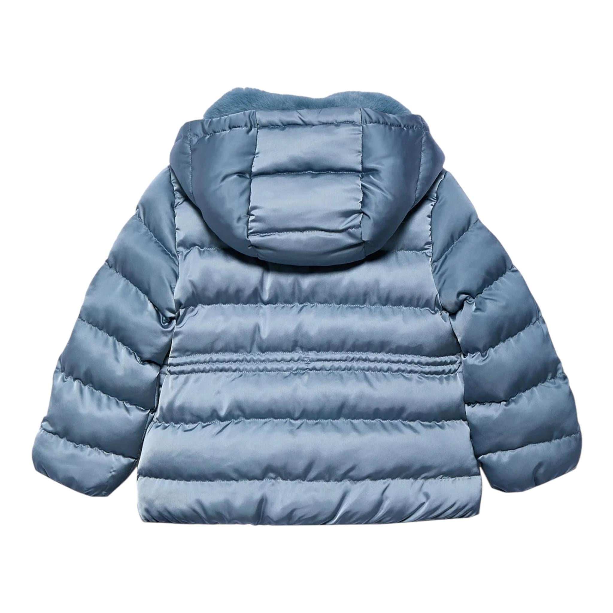 ABEL & LULA giubbino tinta unita con zip e cappuccio Azzurro per Bambina 5837 AZZURRO ABEL & LULA 