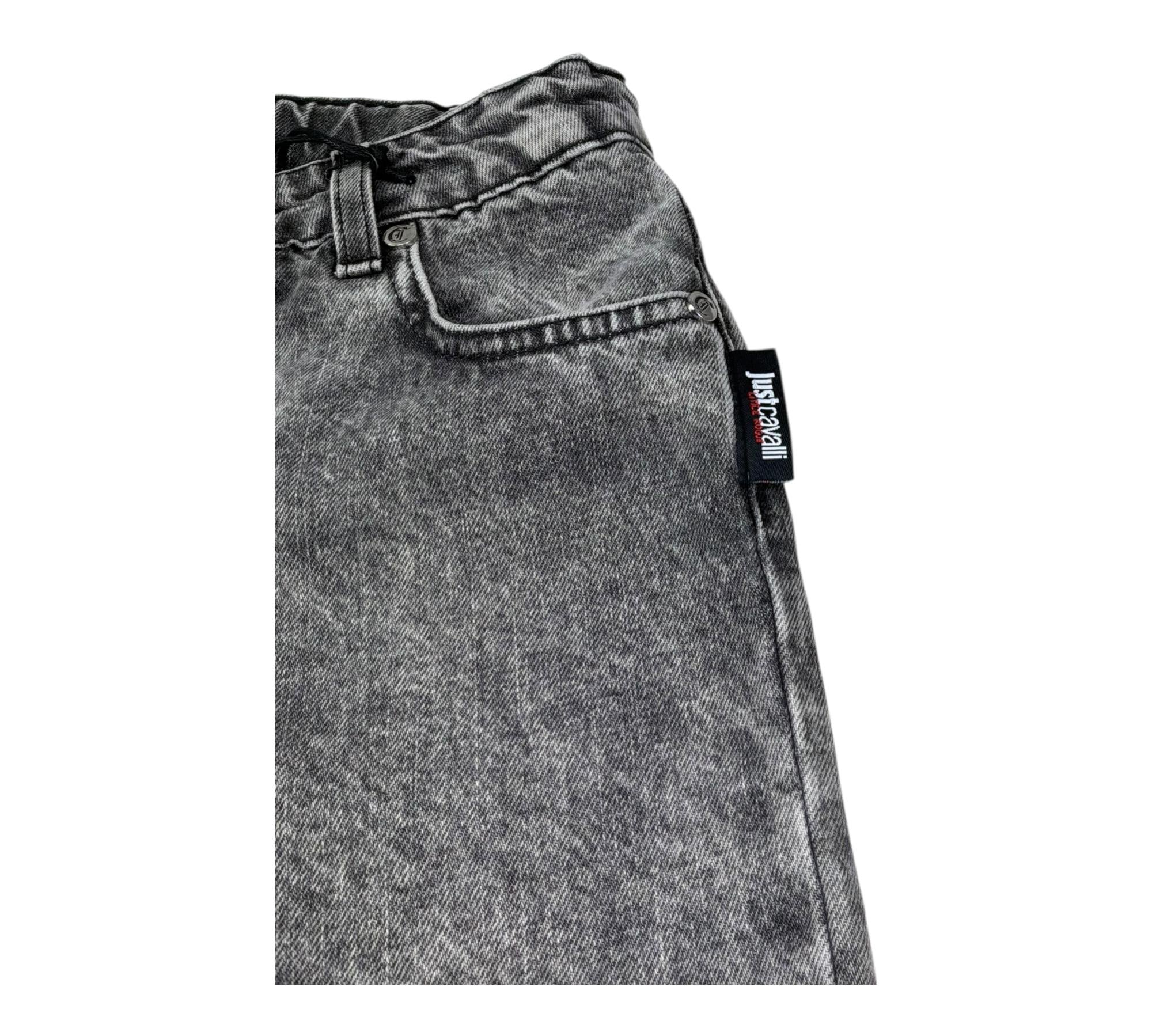 Just Cavalli Jeans Tinta Unita con Girovita Reglabile per Bambino JBP26172JE NERO JUST CAVALLI 