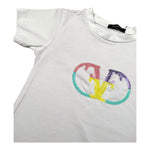 Fun & Fun T-Shirt Girocollo Tinta Unita con Paillettes per Bambina FNBTS16755 BIANCO FUN & FUN 