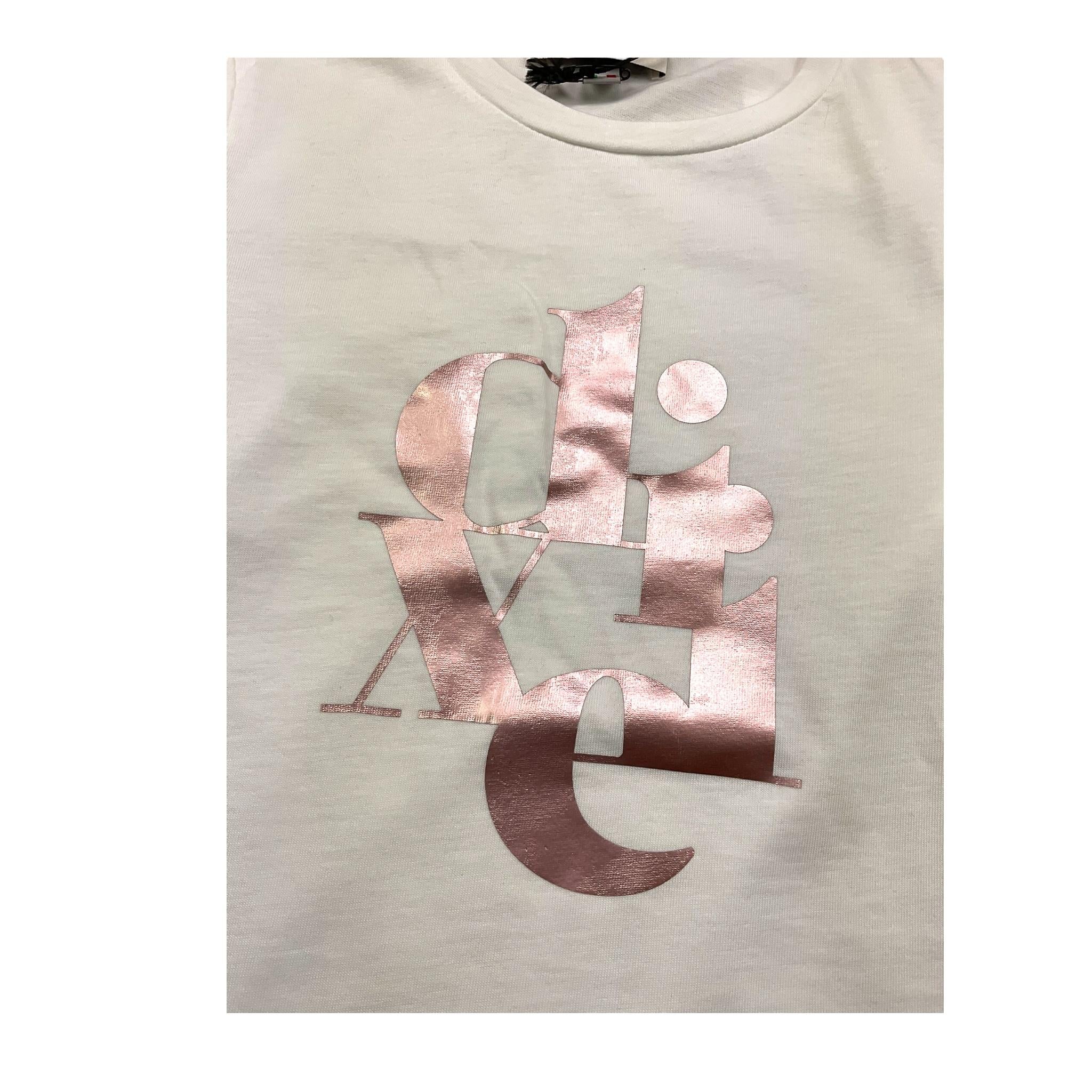 DIXIE shirt girocollo tinta unita con stampa  Panna per Bambina ML28030G67 PANNA DIXIE 