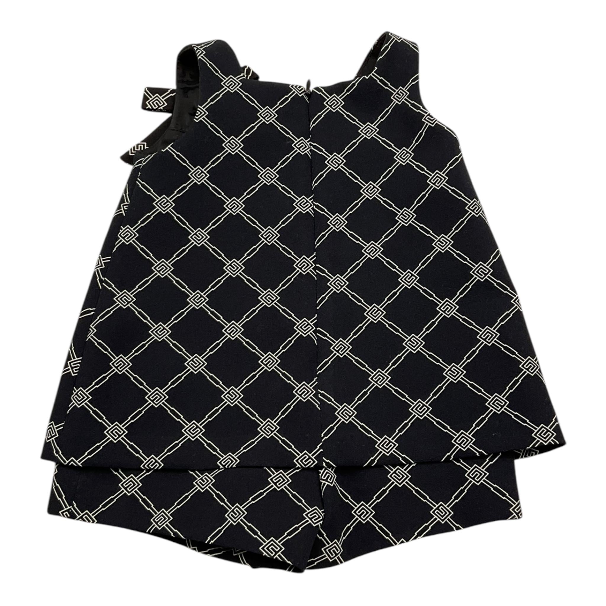 Elisabetta Franchi Pagliaccetto Giromanica Tinta Unita con Fantasia per Neonata EGTA008 NERO ELISABETTA FRANCHI 