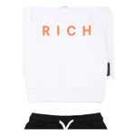 John Richmond Completo 2 Pezzi Felpa-Pantalone per Neonato RIP25013CFX BIANCO/NERO JOHN RICHMOND 