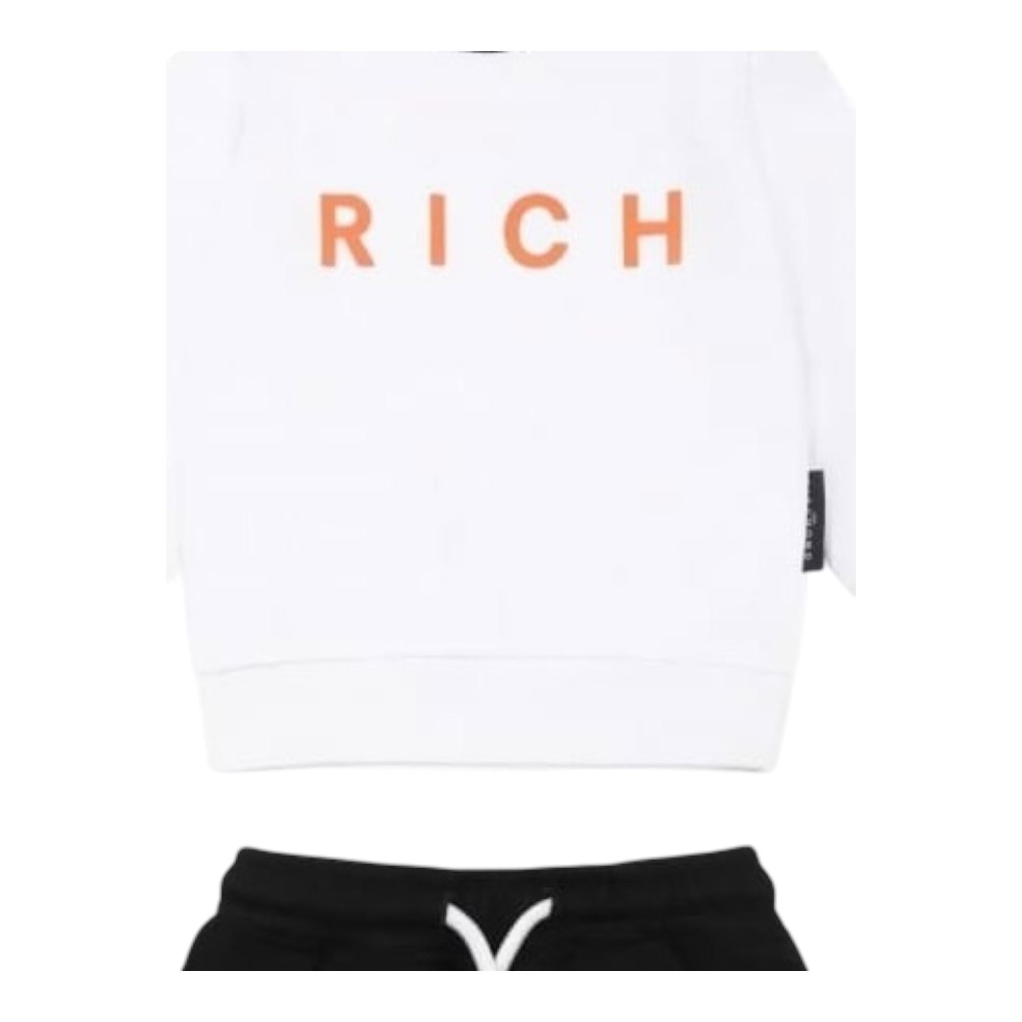 John Richmond Completo 2 Pezzi Felpa-Pantalone per Neonato RIP25013CFX BIANCO/NERO JOHN RICHMOND 