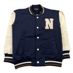 NEVER TOO felpa con bottoni tinta unita con maniche in contrasto Blu per Bambino NT2189B BLU NEVER TOO 