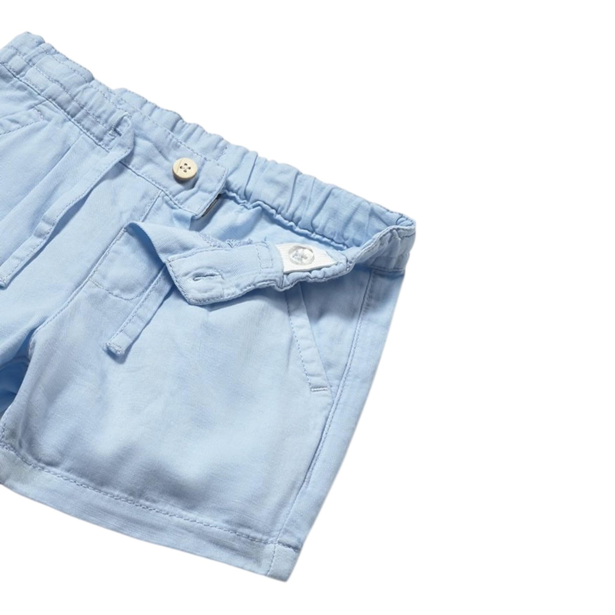 Mayoral Bermuda Tinta Unita con Elastico In Vita per Neonato 12477X AZZURRO MAYORAL 