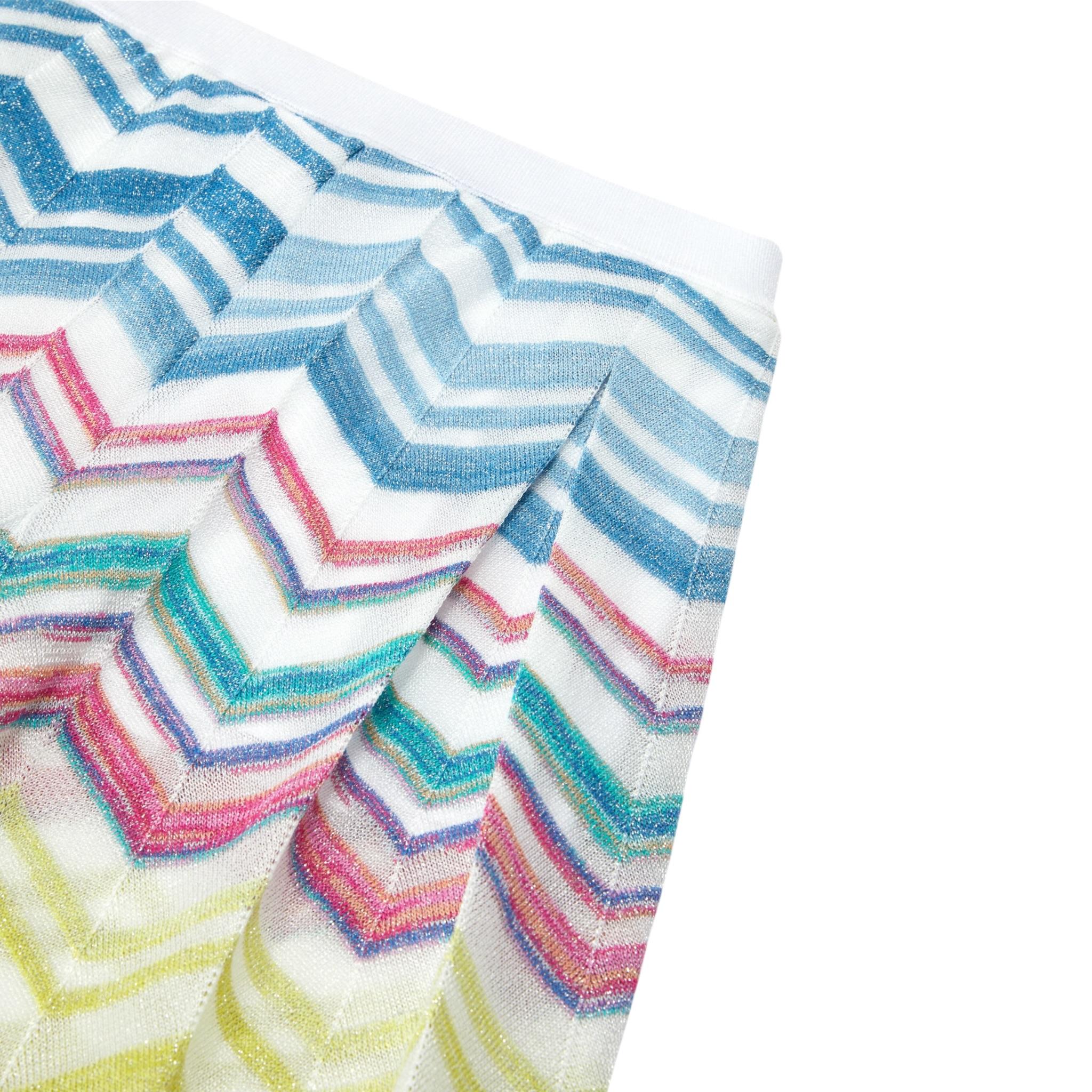 Missoni Pantalone Stampa Fantaisa Modello Palazzo per Bambina MU6B90 BIANCO MISSONI 