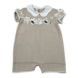 Le Coconne Pagliaccetto Tinta Unita con Applicazioni per Neonata LCN2449 BEIGE LE COCONNE 