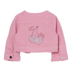 Liu Jo Giubbino In Denim Tinta Unita con Brillantini per Neonata HA5069 ROSA LIU JO 