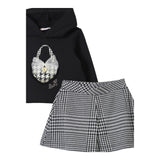 LIU JO completo 2pz felpa-short bicolore Bianco/nero per Bambina KF4112J4794 BIANCO/NERO LIU JO 