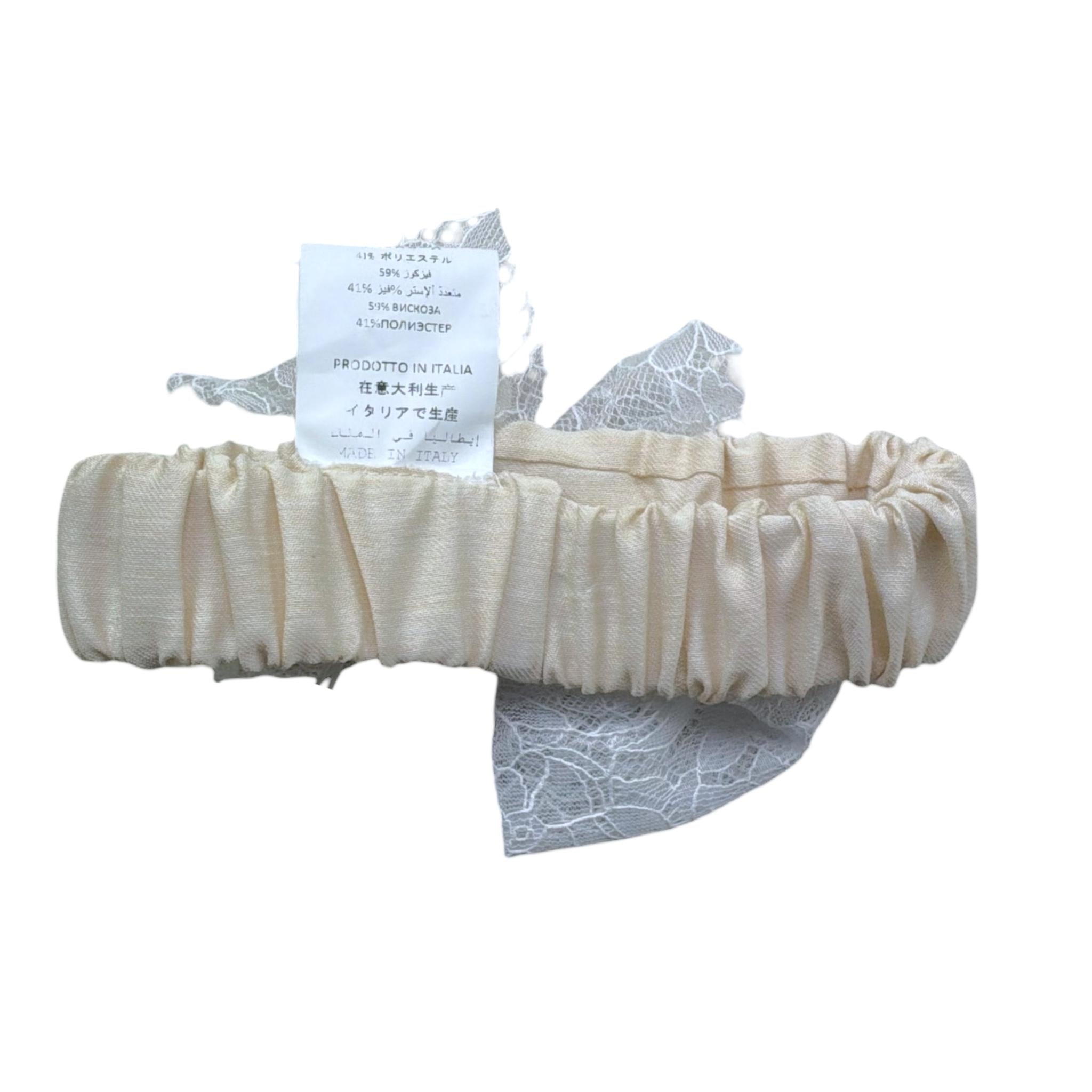 Le Bebe' Fascia Tinta Unita con Fiocco per Neonata LBG6409 BEIGE LE BEBE' 