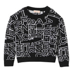ELISABETTA FRANCHI maglia girocollo tinta unita con stampe in contrasto Nero per Bambina EGMA029 NERO ELISABETTA FRANCHI 