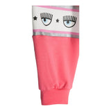 Chiara Ferragni Pantalone Tinta Unita Modello Tuta Con Stampa Fragola Per Neonata