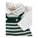 LITTLE BEAR completo 3pz body-salopettes-cardigan Verde per Neonato 5024 VERDE LITTLE BEAR 
