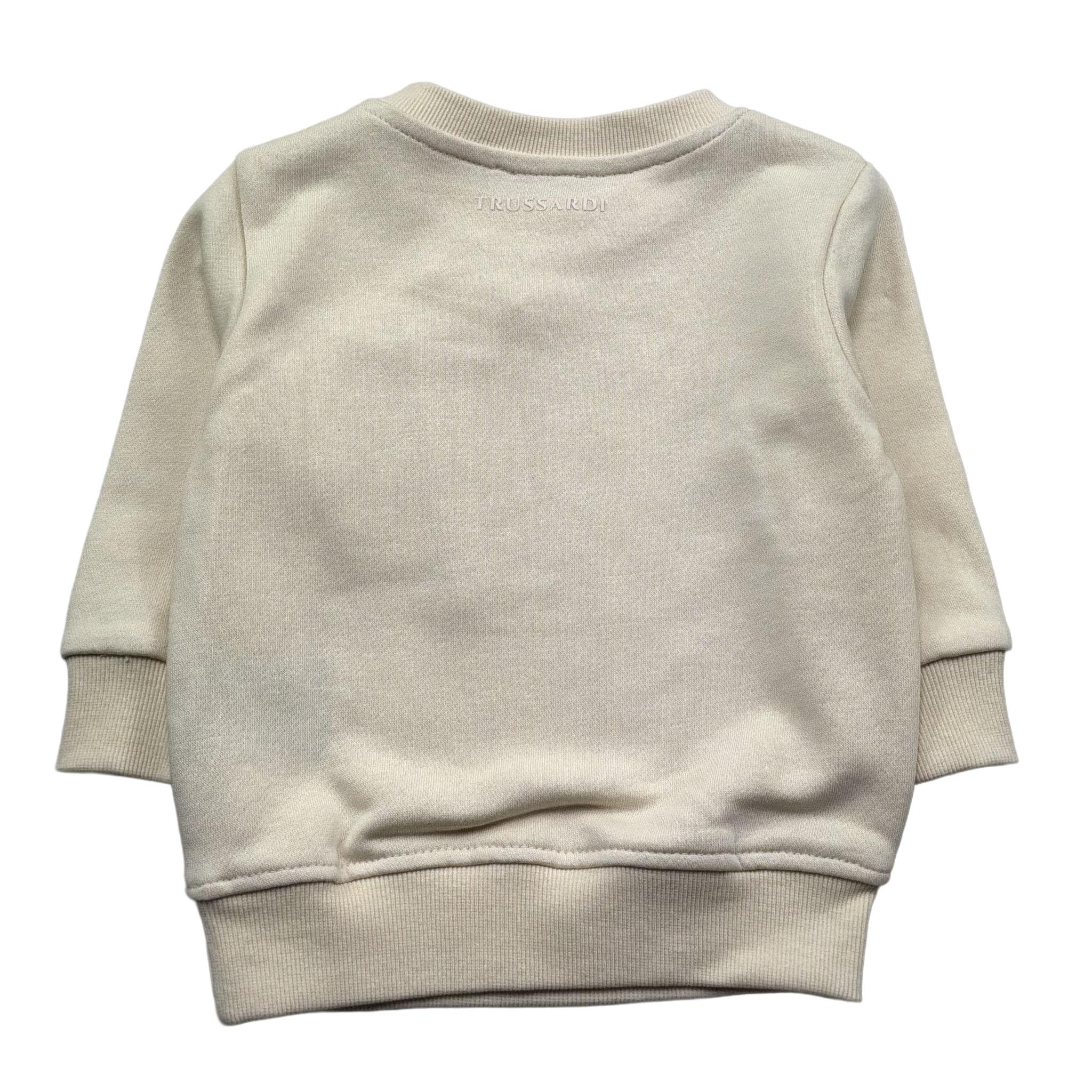Trussardi Felpa Chiusa Girocollo Tinta Unita con Taschino per Neonato TIP26043FE BEIGE TRUSSARDI 