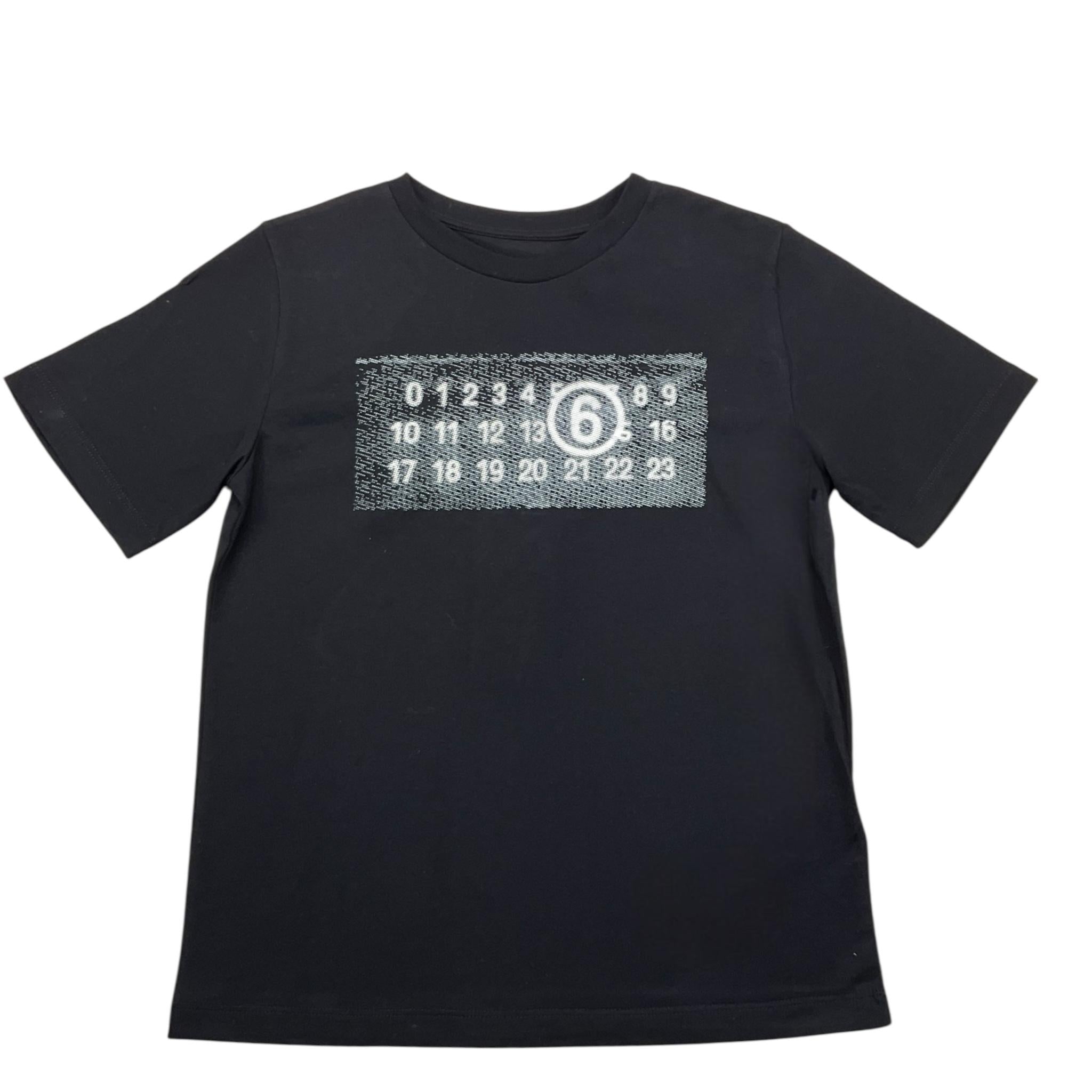 Maison Margiela T-Shirt Tinta Unita Girocollo con Stampa per Bambino M60803 NERO MAISON MARGIELA 