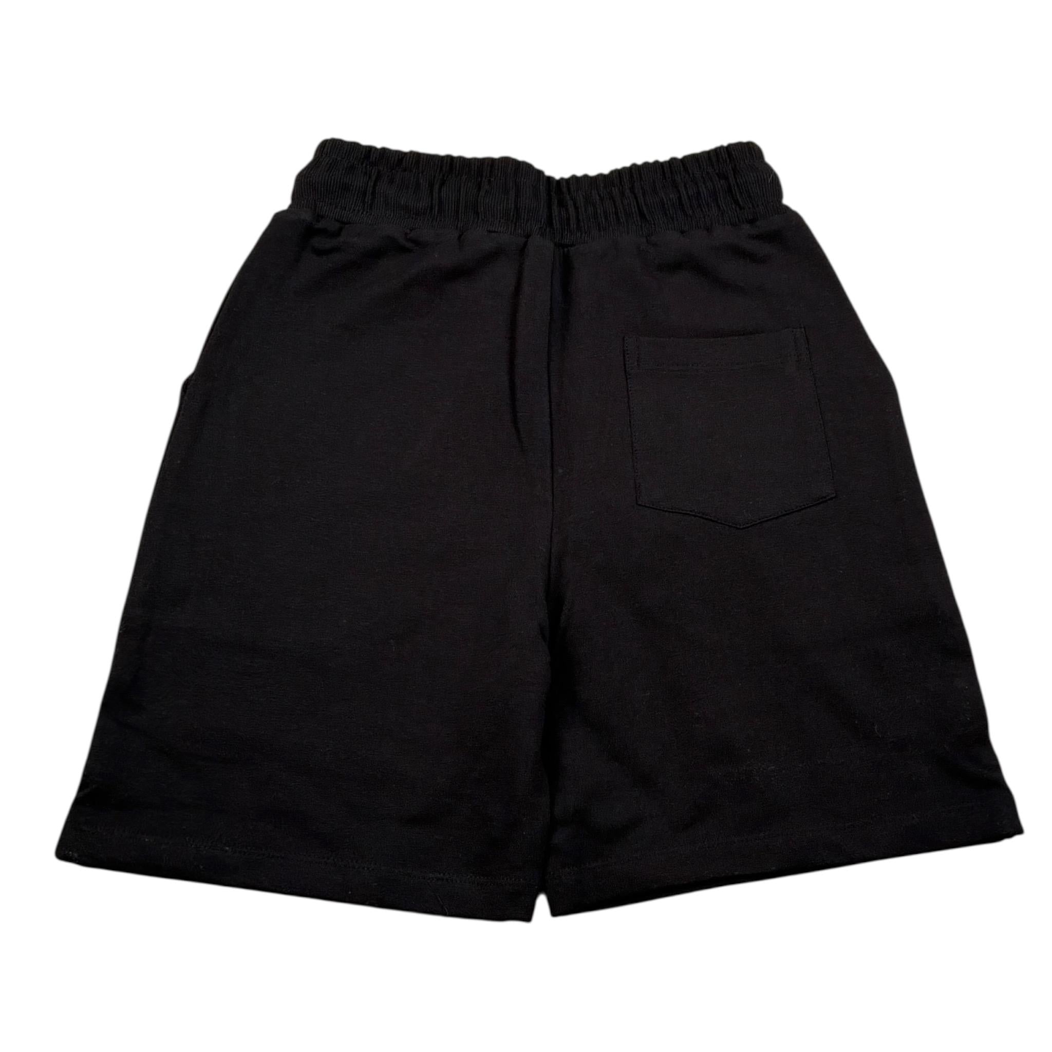 Suns Bermuda tinta unita con Elastico In Vita Nero per Bambino BFS5104U NERO SUNS 