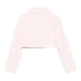 Elisabetta Franchi Giacca Tinta Unita Modello Crop per Bambina EFGCM64 ROSA ELISABETTA FRANCHI 