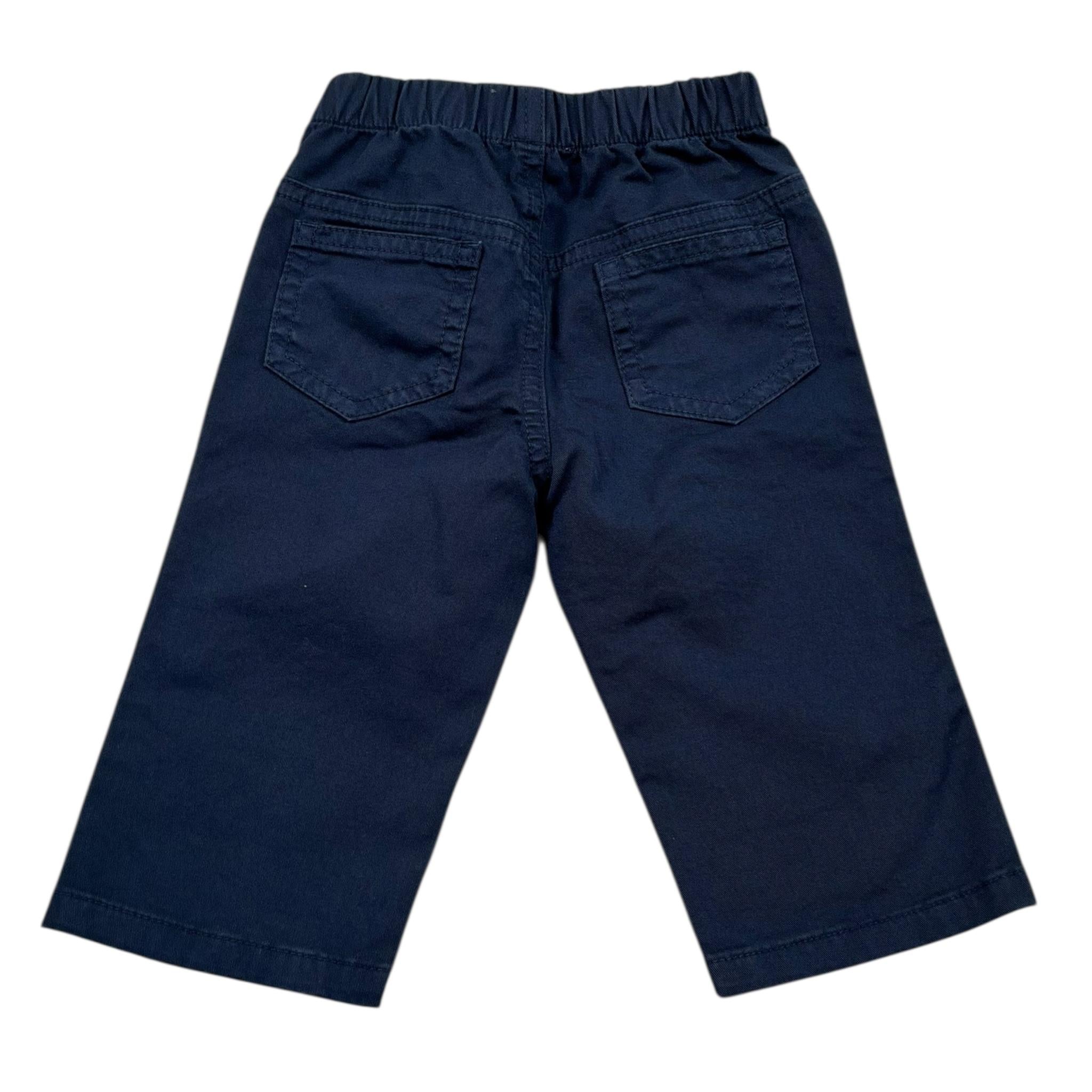 Il Gufo Pantalone Tinta Unita con Elastico In Vita per Neonato P25PL030C6074 BLU IL GUFO 