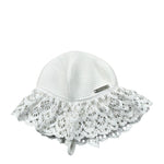 Cnd Cappello Tinta Unita con Ricami per Neonata 50120010 BIANCO CND 