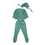 Mac Ilusio'N Completo 3 Pezzi Maglia-Ghettina-Cappello per Neonata 9611J VERDE MAC ILUSIO'N 