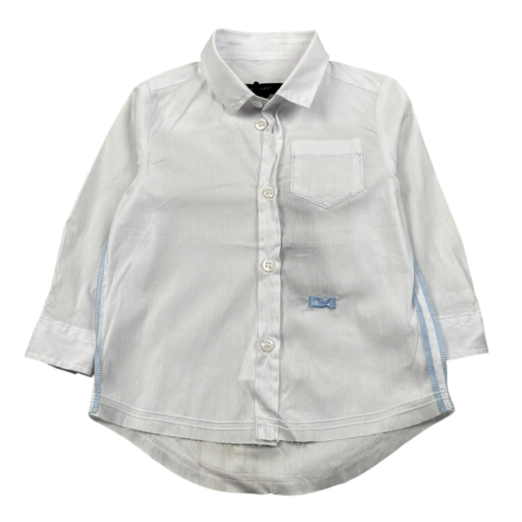 Daniele Alessandrini Camicia Manica Lunga Tinta Unita con Taschino per Neonato 1295C00072N BIANCO DANIELE ALESSANDRINI 