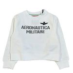 Aeronautica Militare Felpa Chiusa Girocollo Tinta Unita con Stampa Logo per Neonato 251FE0027A BIANCO AERONAUTICA MILITARE 