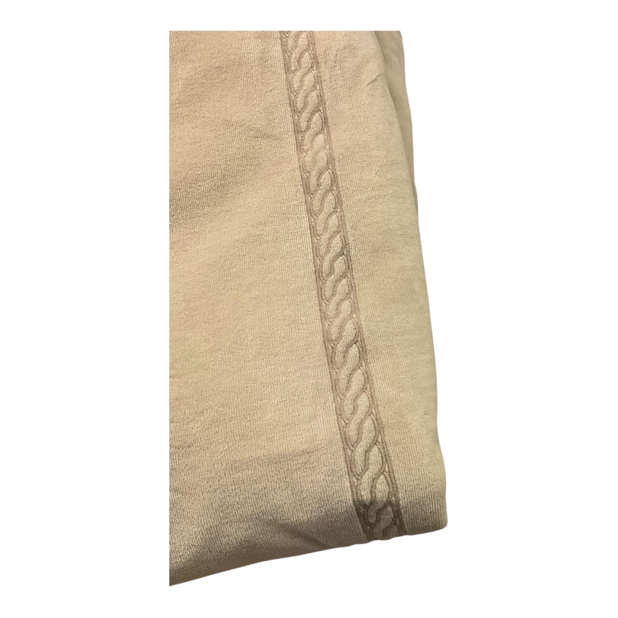 LE BEBE' coperta tinta unita con ricami in ciniglia Beige per Neonato LBB5098 BEIGE LE BEBE' 