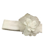 LALALU' fascia capello tinta unita cn fiore Bianco per Neonata FAL008N BIANCO LALALU' 