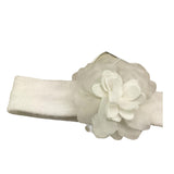 LALALU' fascia capello tinta unita cn fiore Bianco per Neonata FAL008N BIANCO LALALU' 