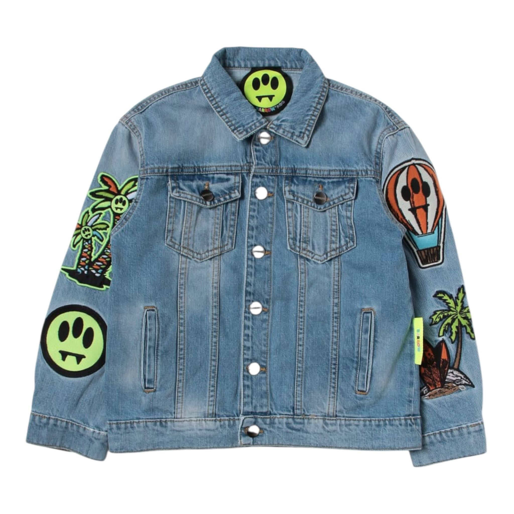 Barrow Kids Giubbino In Denim Tinta Unita per Bambino 032949 AZZURRO BARROW KIDS 