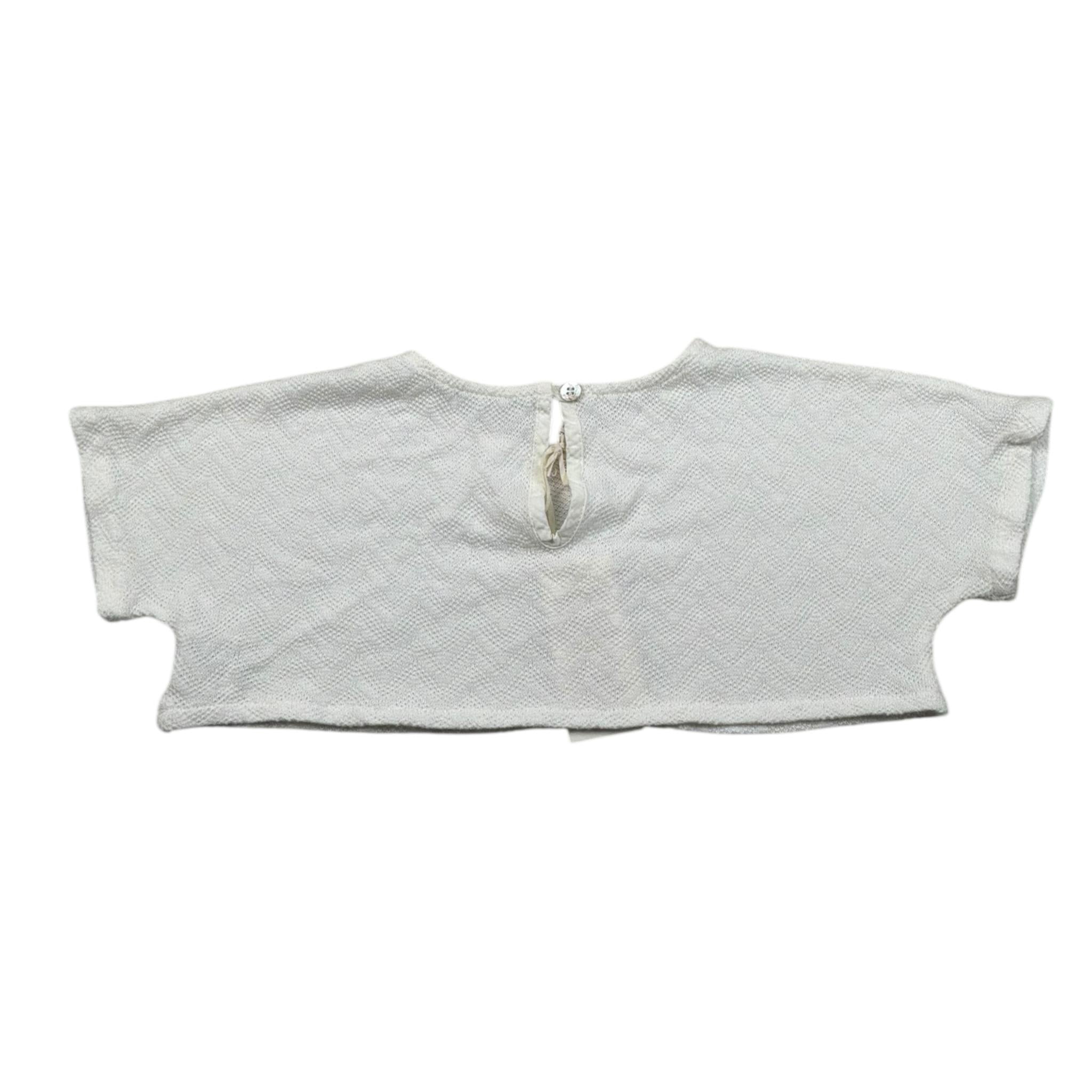 Zhoe & Tobiah T-Shirt Girocollo Tinta Unita Modello Crop per Bambina CNA3F BIANCO ZHOE & TOBIAH 