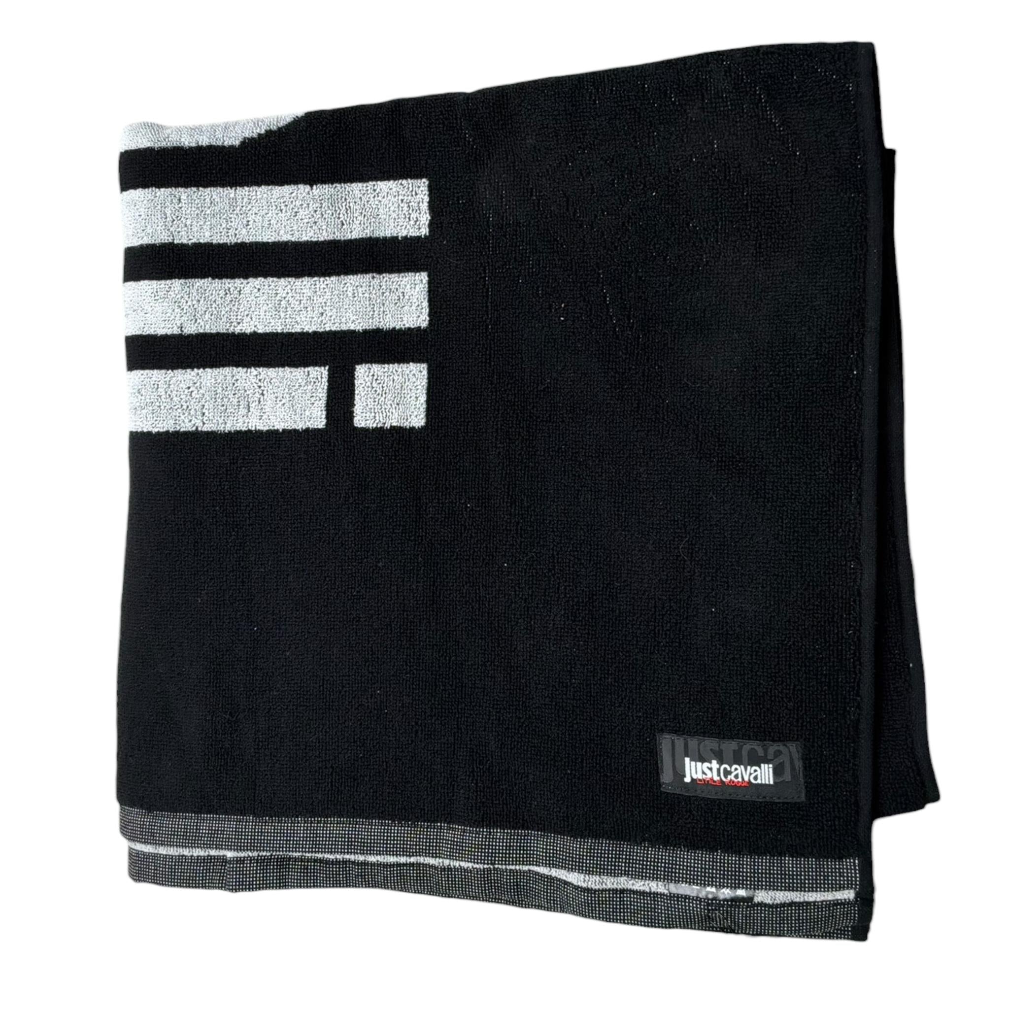 Just Cavalli Telo Mare Tinta Unita con Stampa per Bambino RBP26004TM NERO JUST CAVALLI 