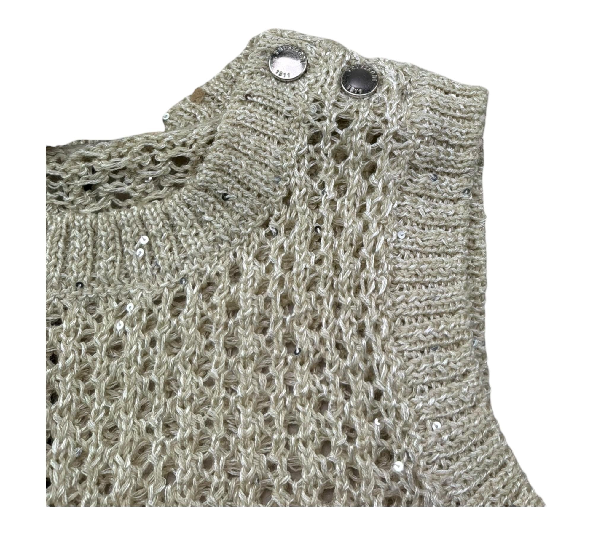 Trussardi Canotta Tinta Unita Traforata per Neonata TIP26108GL BEIGE TRUSSARDI 