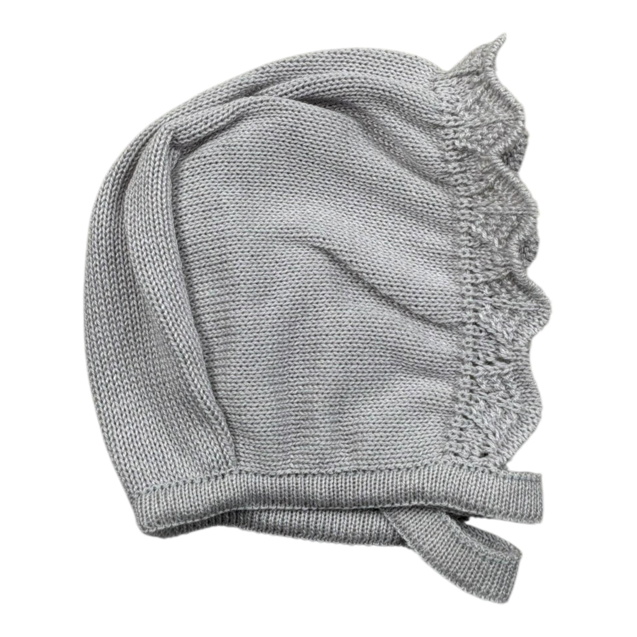 Mac Ilusio'N Cappello Tinta Unita con Ricami per Neonata G032 GRIGIO MAC ILUSIO'N 