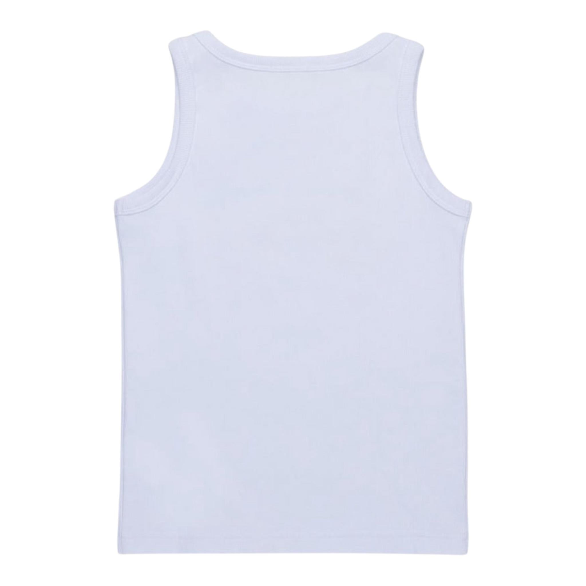 Dsquared2 Canotta Tinta Unita Girocollo con Stampa per Bambino DQ2974 BIANCO DSQUARED2 