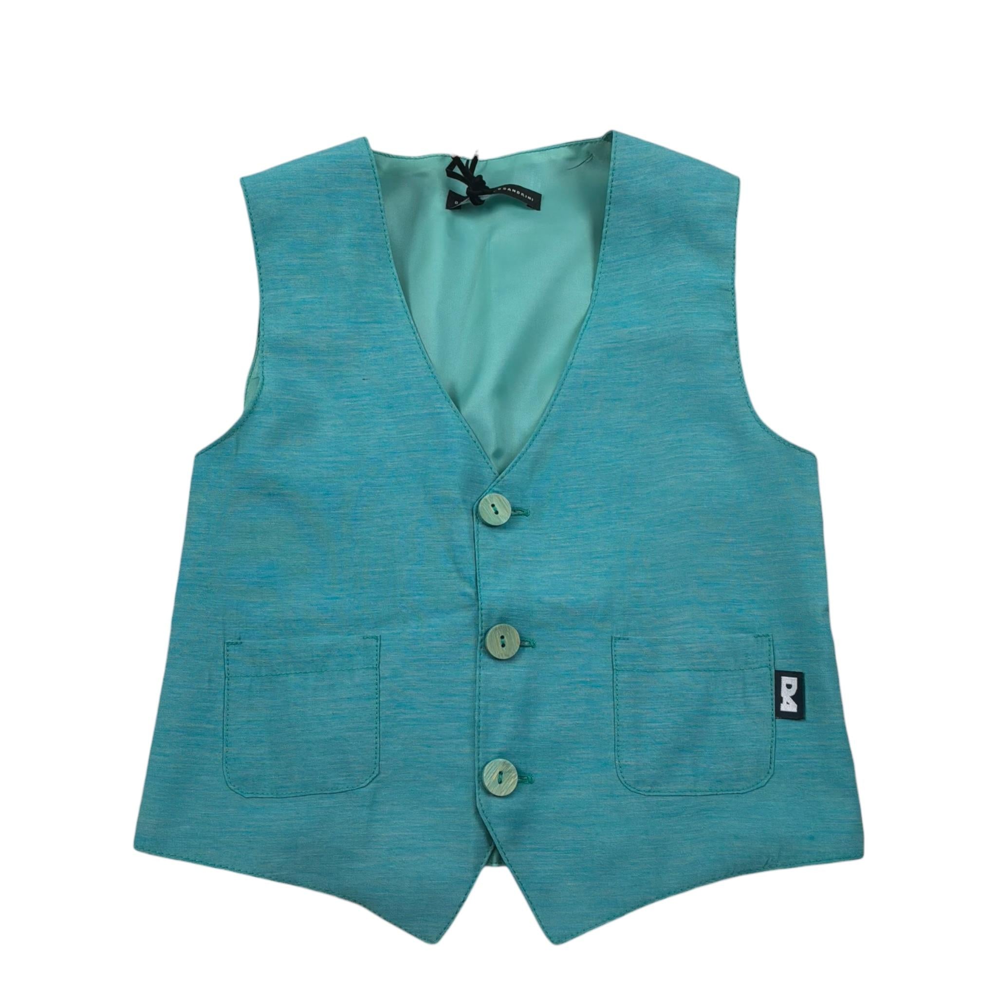 Daniele Alessandrini Gilet Tinta Unita con Bottoni per Neonato 1296B00018 VERDE DANIELE ALESSANDRINI 