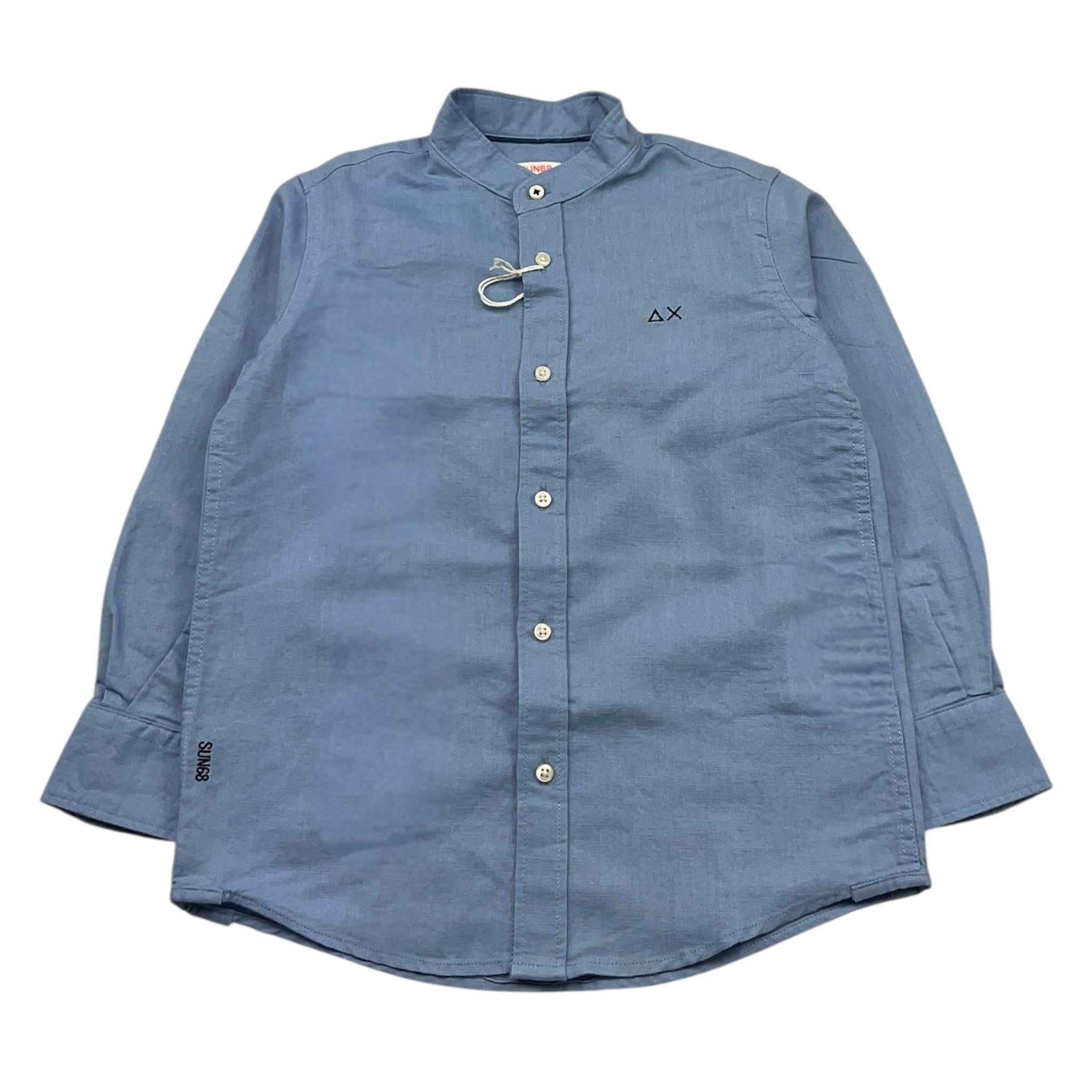 Sun68 Camicia Manica Lunga Tinta Unita per Neonato S35306 AZZURRO SUN68 