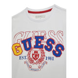 Guess T-Shirt Girocollo Tinta Unita con Stampa per Neonato N5RI00K8HM4X BIANCO GUESS 