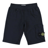 Stone Island Bermuda Tinta Unita con Logo per Bambino K1S166200006 BLU STONE ISLAND 