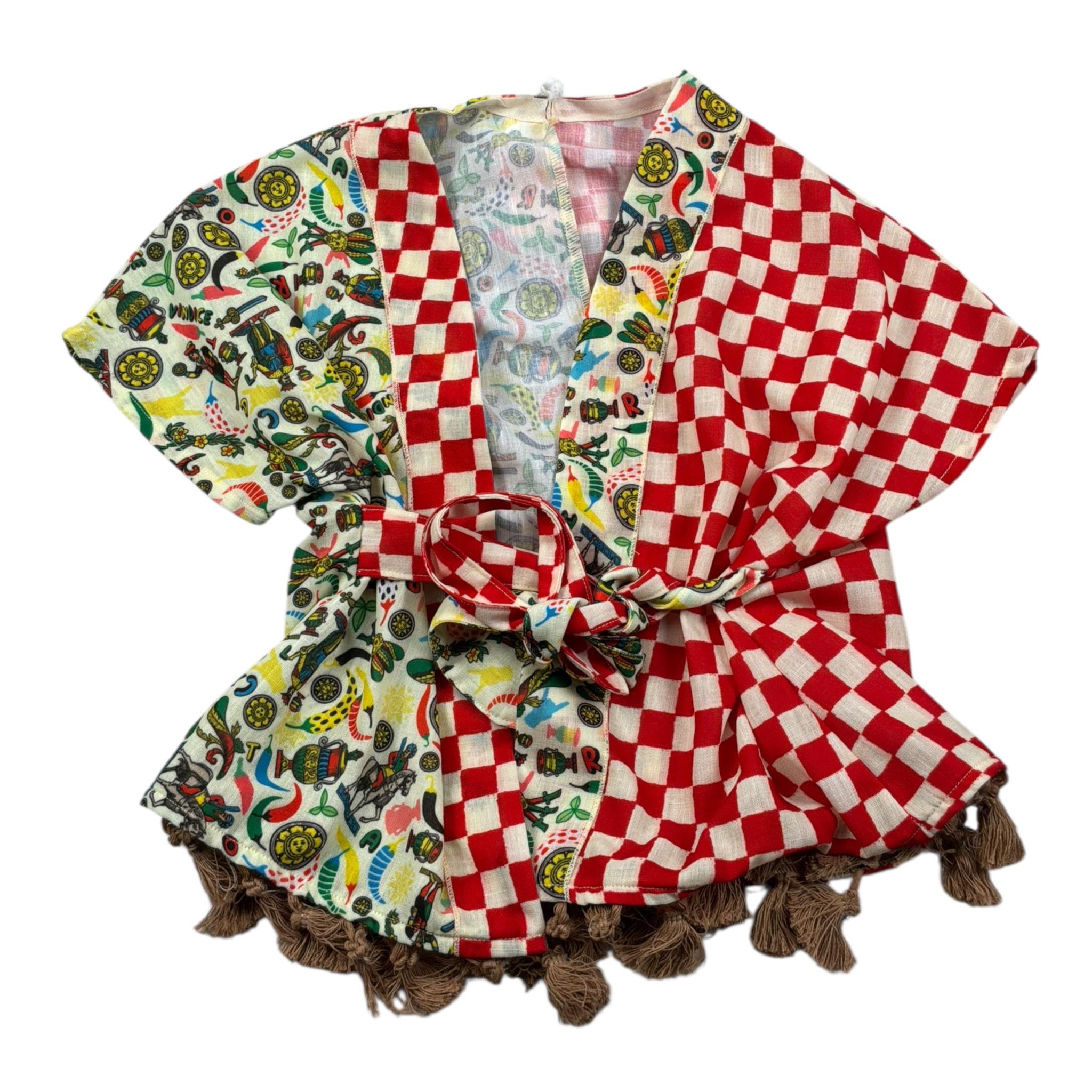 Carlotta Vindice Cardigan Stampa Fantasia Carte Napoletane Multicolor per Bambina NDK1 MULTICOLOR CARLOTTA VINDICE 