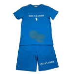 Trussardi Completo 2 Pezzi T-Shirt-Bermuda Tinta Unita per Bambino TBP26010CJ AZZURRO TRUSSARDI 