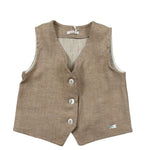 Le Bebe' Gilet tinta unita con Logo Sabbia per Neonato LBB4064 SABBIA LE BEBE' 