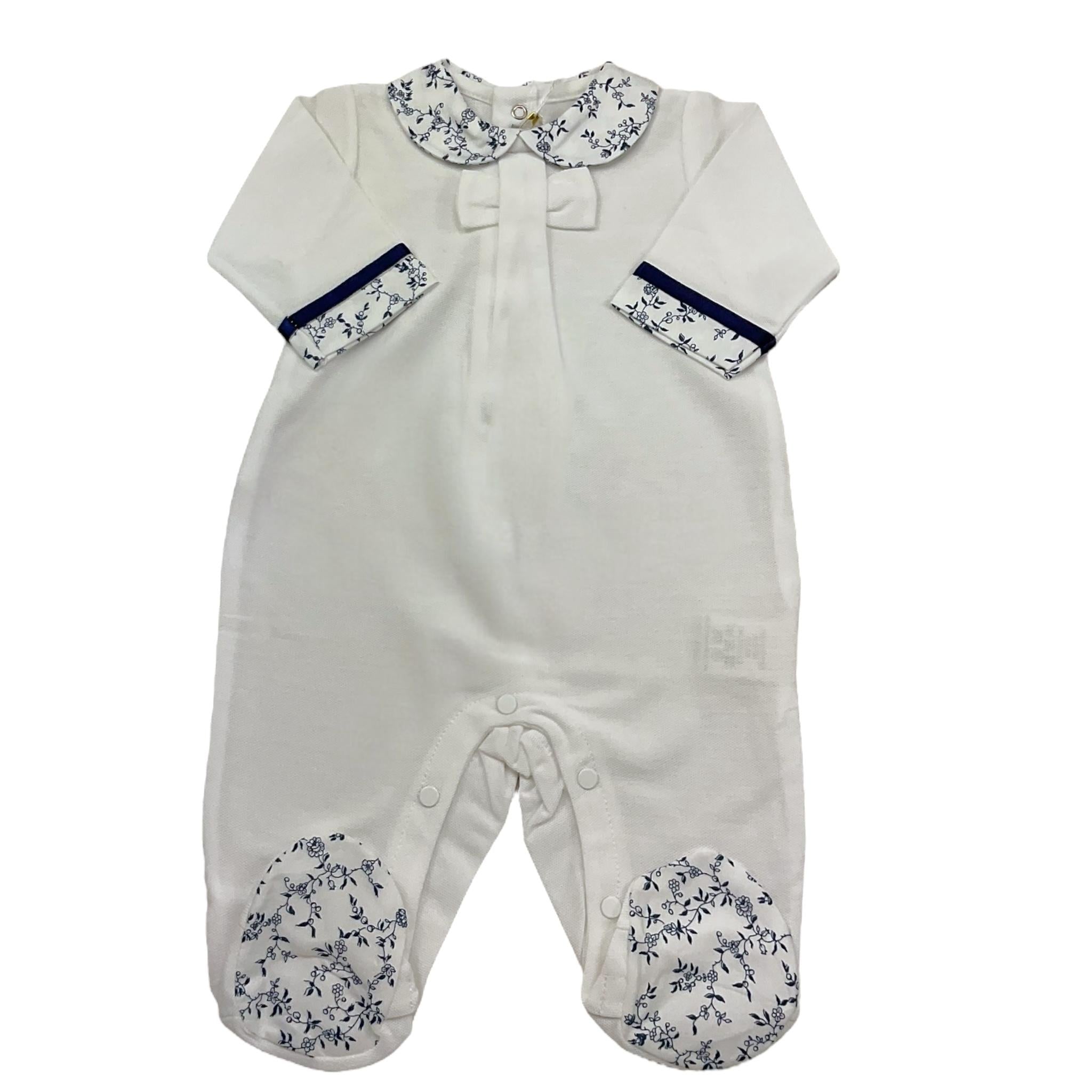 Sottocoperta Tutina Tinta Unita con Fantasia Fiori per Neonata SE150401P00 BIANCO SOTTOCOPERTA 