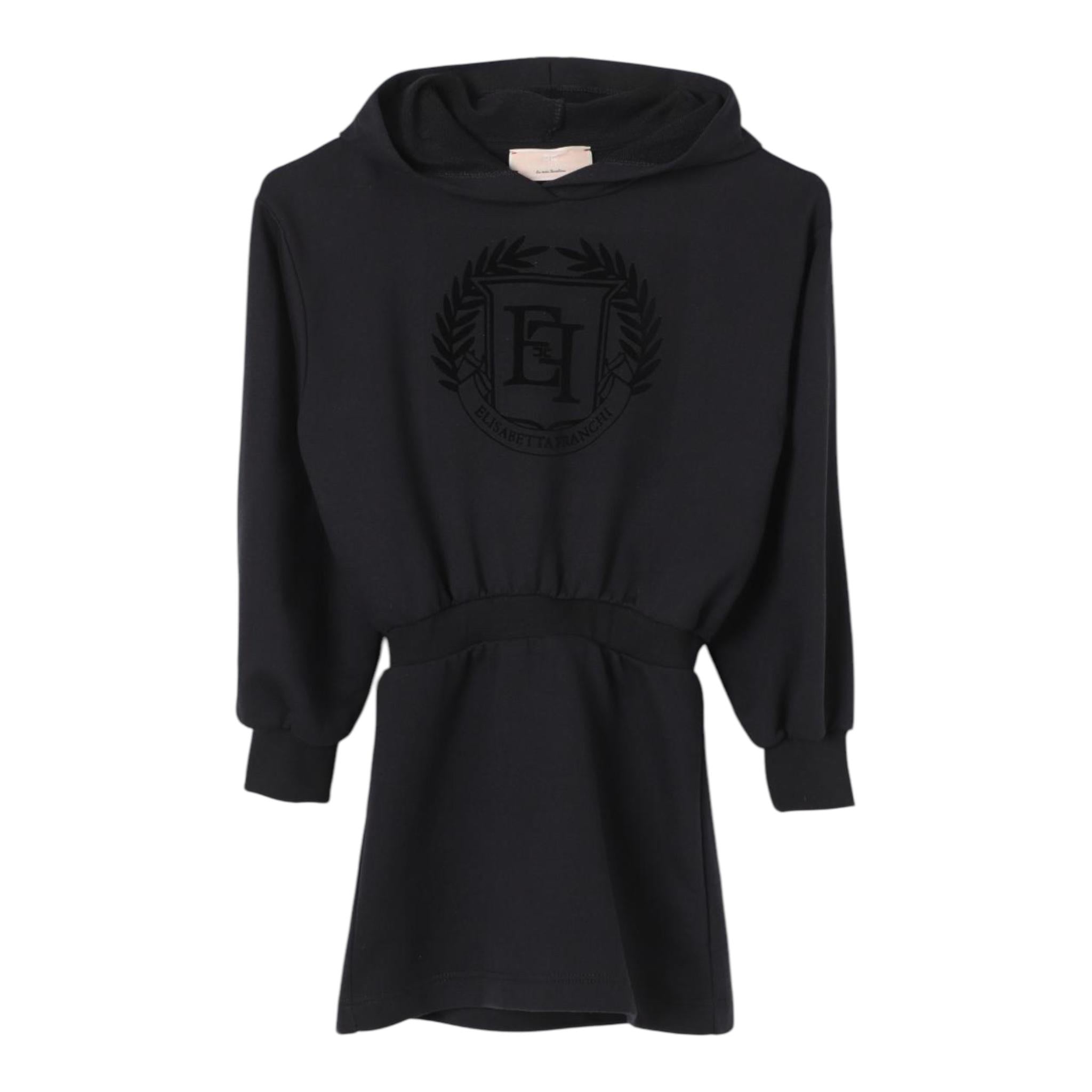 ELISABETTA FRANCHI abito felpa con cappuccio tinta unita Nero per Bambina EFAB542 NERO ELISABETTA FRANCHI 