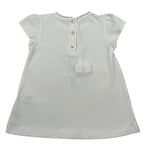 Per Te T-Shirt Girocollo tinta unita Cn Ricami Bianco per Neonata 34411 BIANCO PER TE 