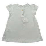 Per Te T-Shirt Girocollo tinta unita Cn Ricami Bianco per Neonata 34411 BIANCO PER TE 