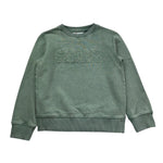 Saint Barth Felpa Girocollo Tinta Unita con Stampa per Bambino 00689L VERDE SAINT BARTH 