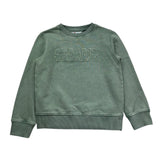 Saint Barth Felpa Girocollo Tinta Unita con Stampa per Bambino 00689L VERDE SAINT BARTH 