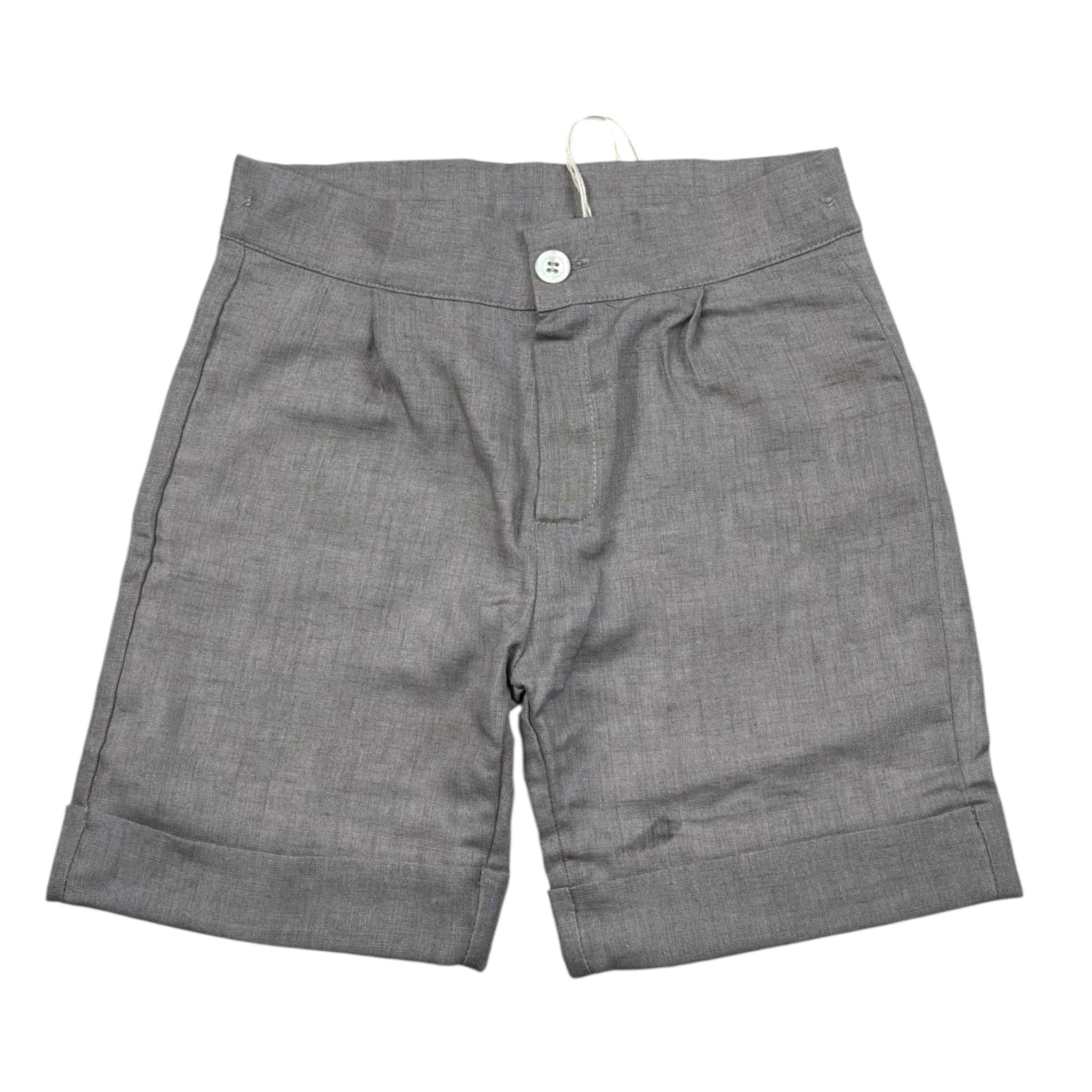 La Stupenderia Bermuda tinta unita con Elastico In Vita Grigio per Bambino TJBR71 GRIGIO LA STUPENDERIA 