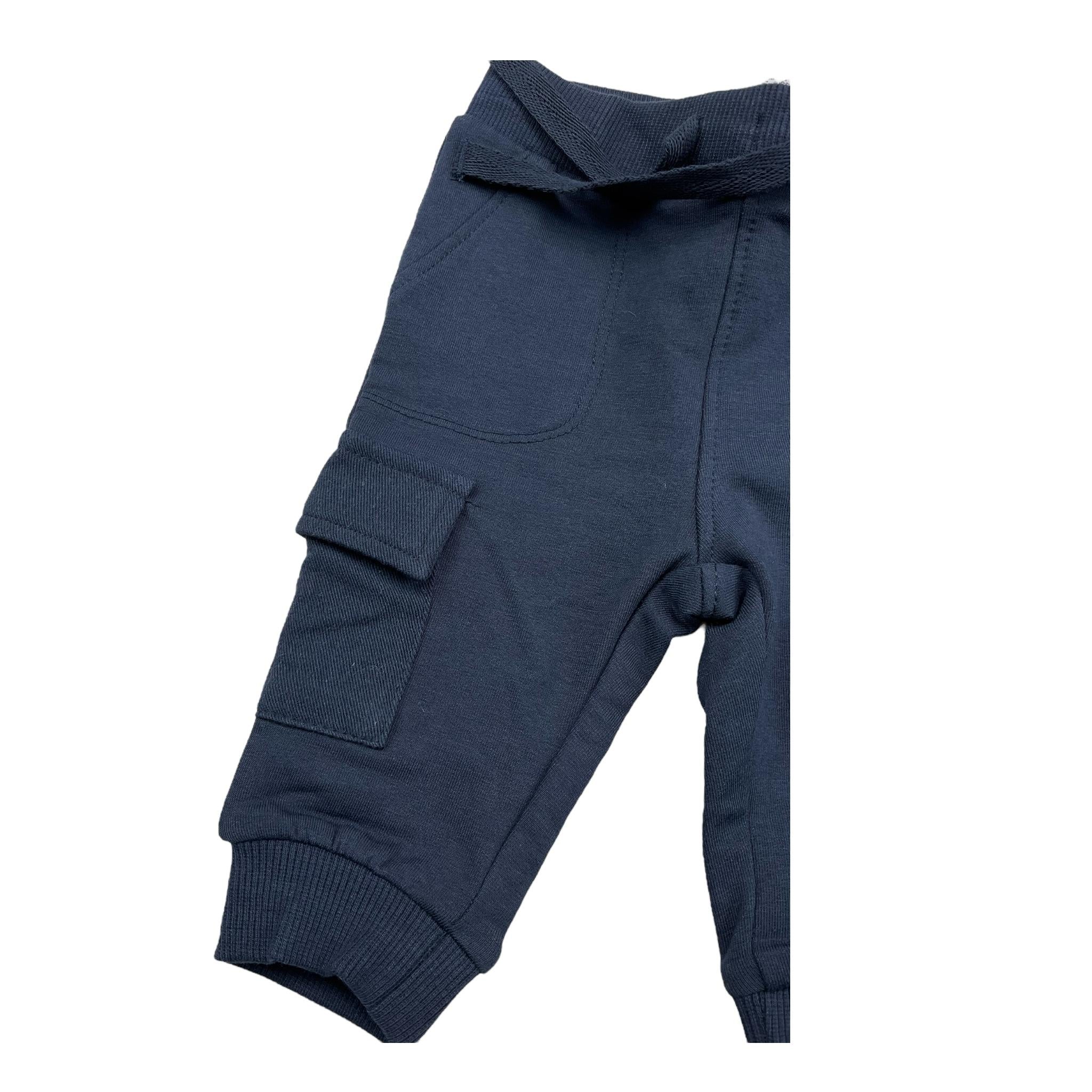 NAME.IT pantalone tuta tinta unita con tasconi Blu per Neonato 13236289 BLU NAME.IT 